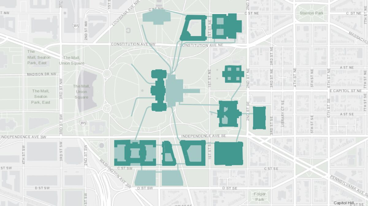 Mapping All The Tunnels Under Washington, D.c. - Bloomberg for Map of Underground Tunnels In USA