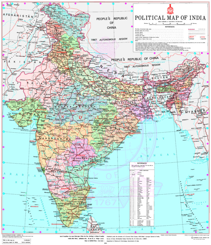 Map of India As Per USA