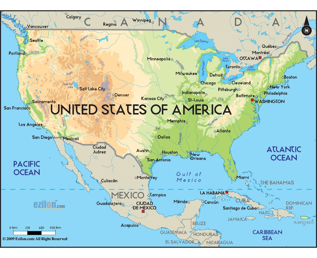 Maps Of The United States Of America | Collection Of Maps Of The within Map of the Caribbean and USA