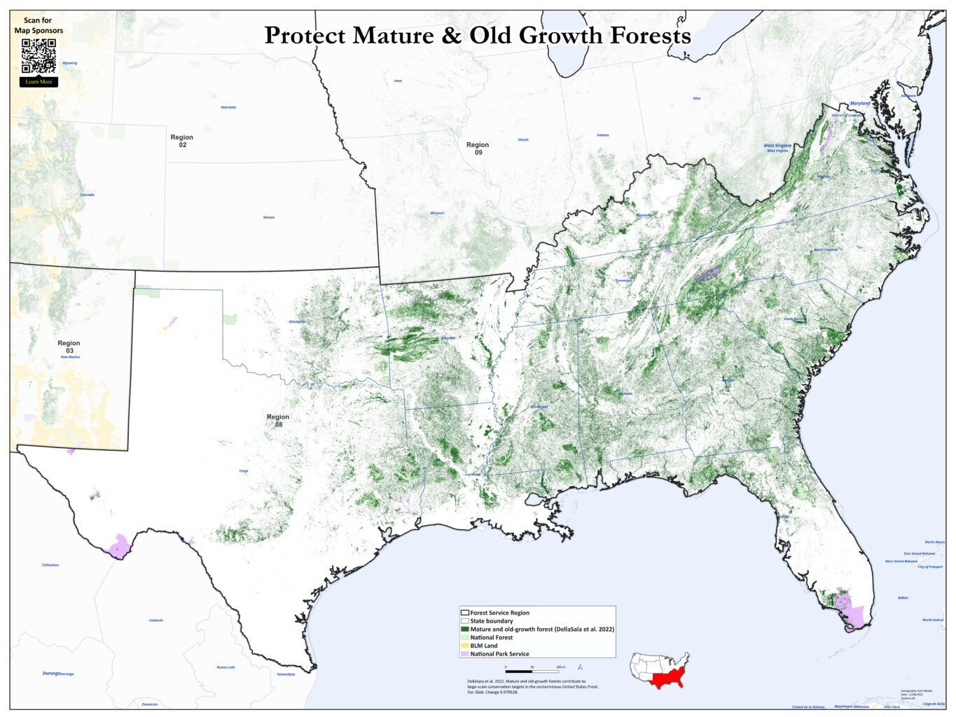 Mature &amp;amp; Old-Growth Forest Maps - Wildearth Guardians with regard to Map Of Old Growth Forests In Usa