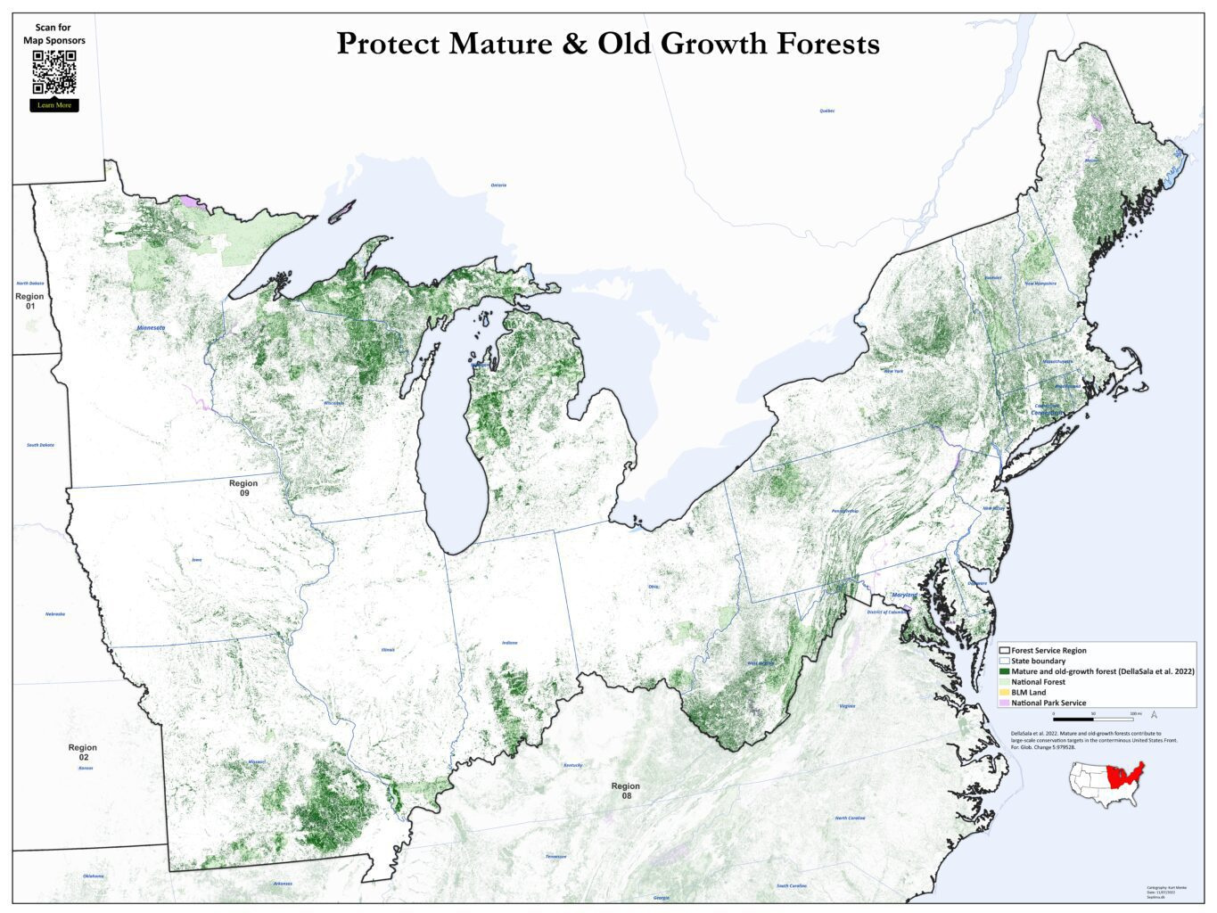 Mature &amp;amp; Old-Growth Forest Maps - Wildearth Guardians within Map Of Old Growth Forests In Usa