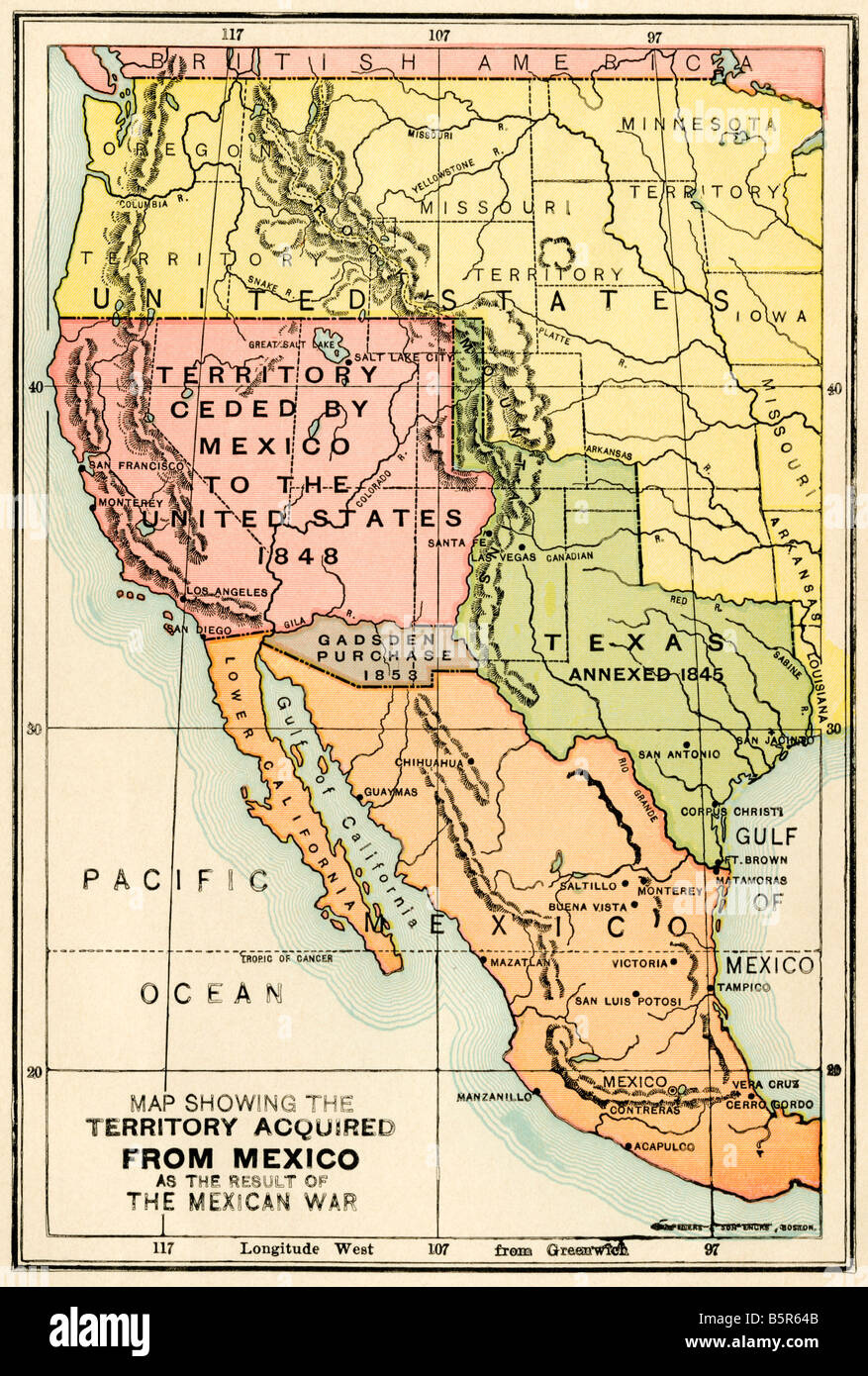 Mexico Map War Hi-Res Stock Photography And Images - Alamy pertaining to Map Of Usa Before Mexican War