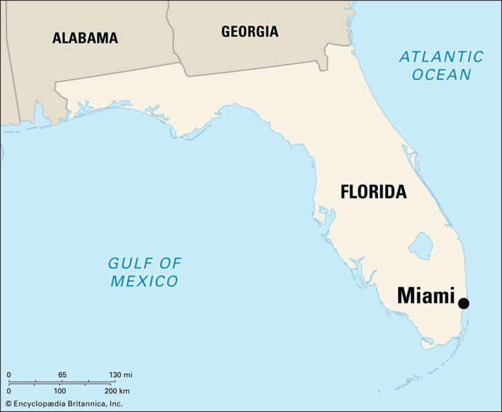 Miami On the Map of USA