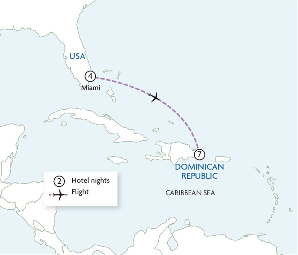 Miami &amp;amp; The Tropical Dominican Republic | Trailfinders with regard to Map of USA To Dominican Republic