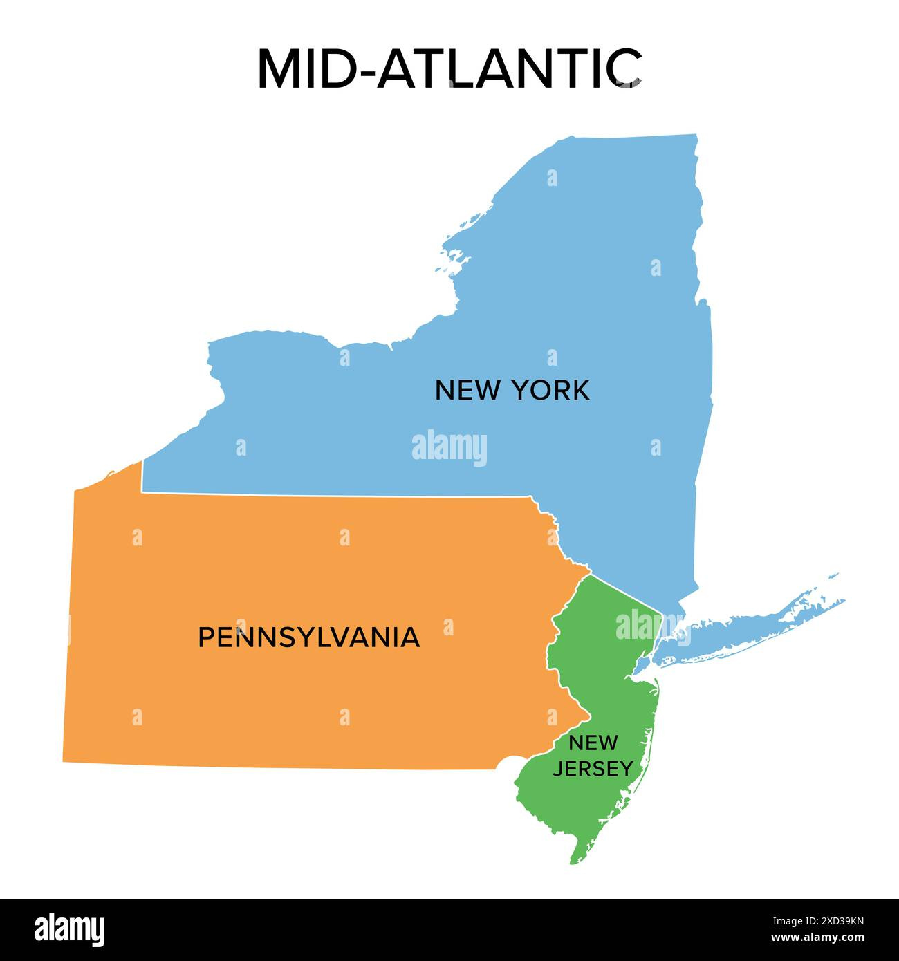 Mid Atlantic States Map Cut Out Stock Images &amp;amp; Pictures - Alamy with regard to Map of Mid Atlantic States USA