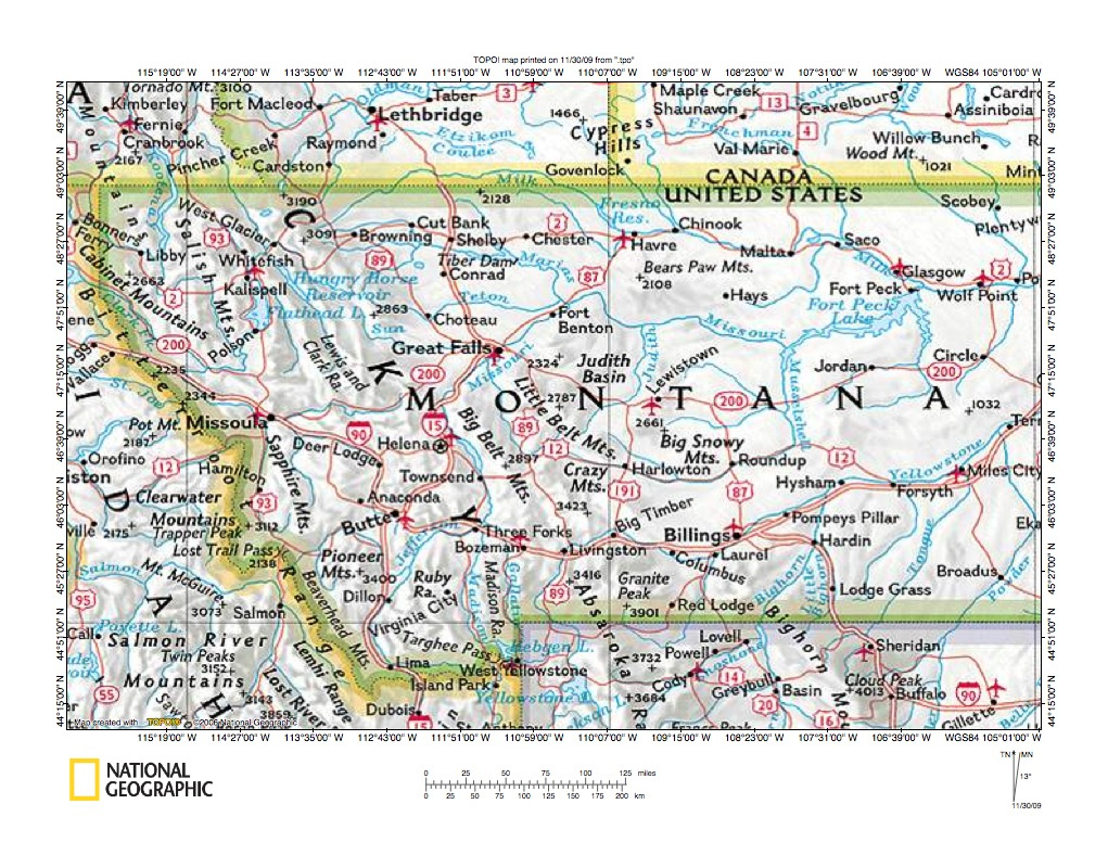 Milk River Drainage Basin Landform Origins, Montana And Alberta regarding Map Of Alberta Canada And Montana Usa