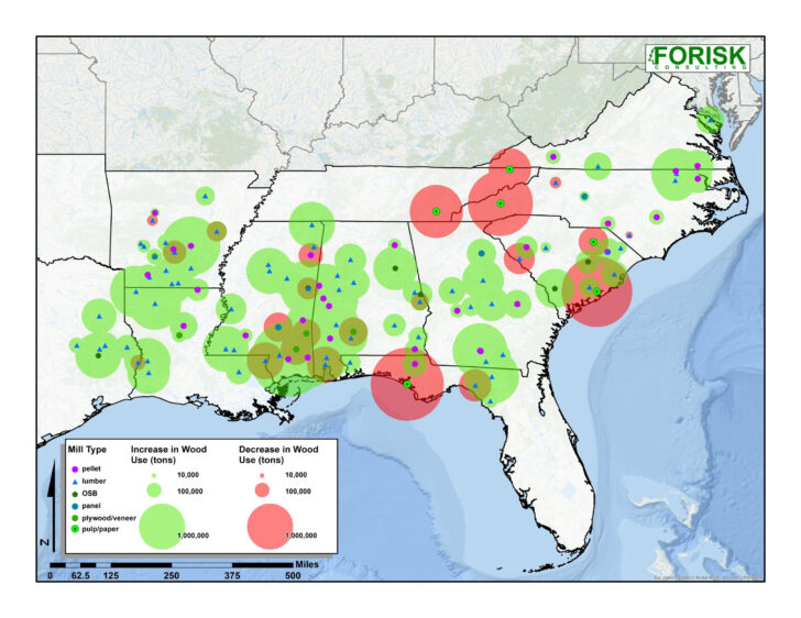 Map of Paper Mills In USA