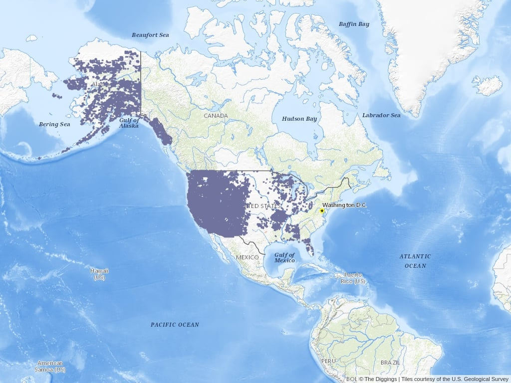 Mining In The United States | The Diggings™ within Map Of Silver Mines In Usa