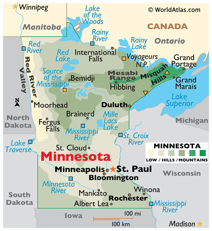A Minnesotan View of the USA Map