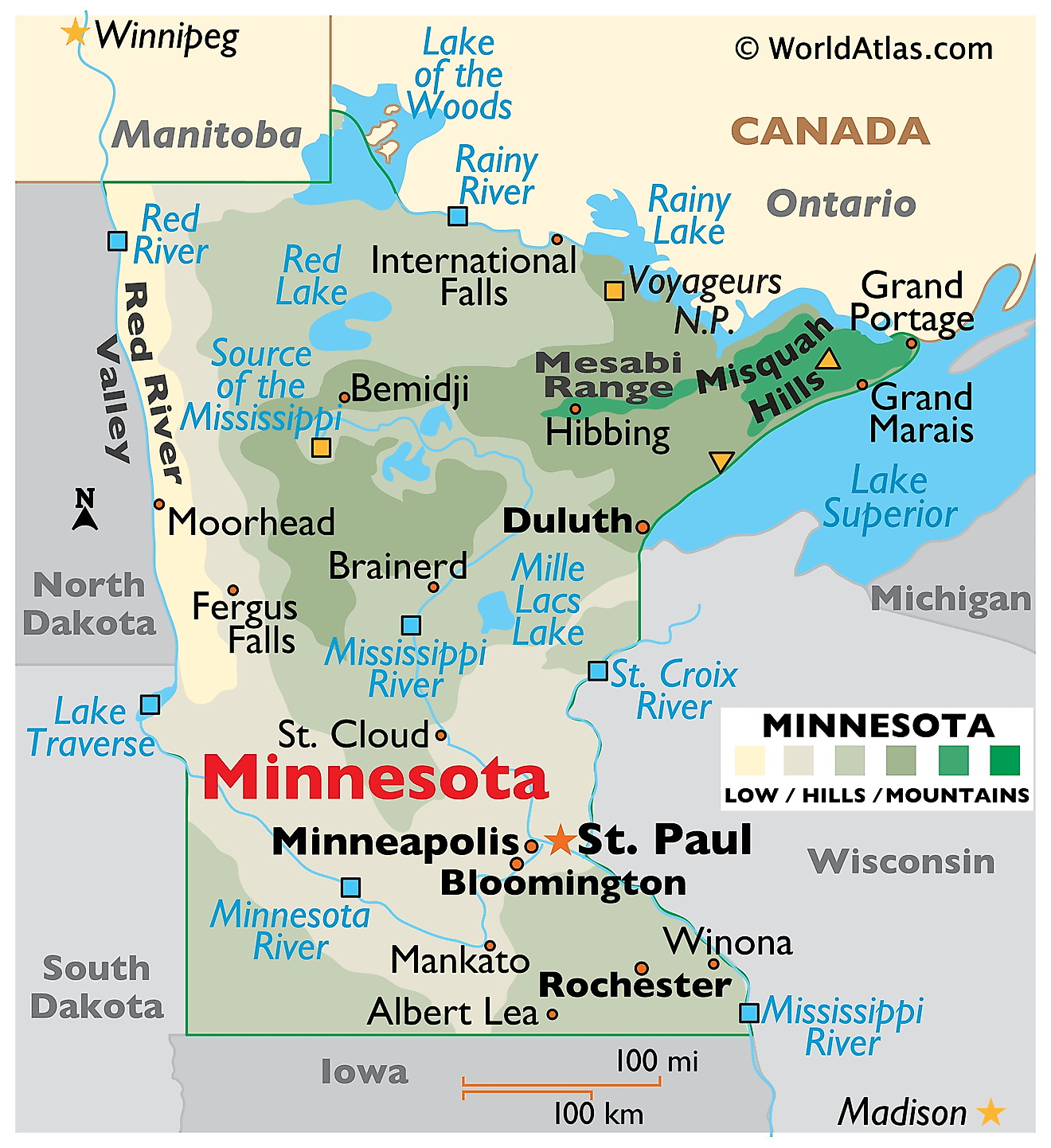 Minnesota Maps &amp;amp; Facts - World Atlas intended for A Minnesotan View of the USA Map