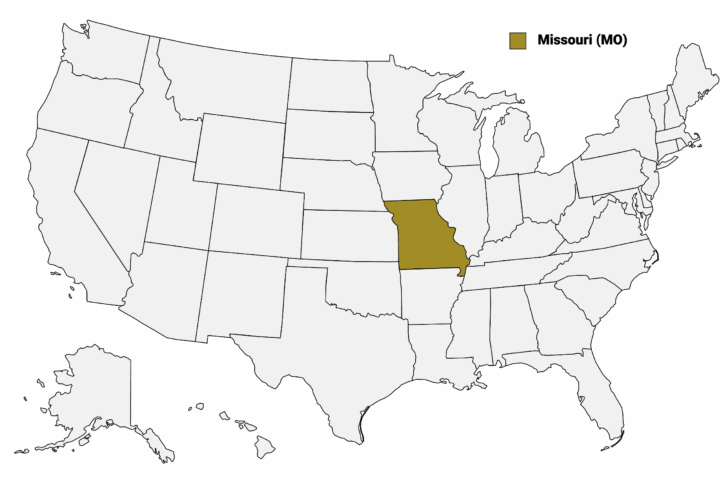 Where Is Missouri On A Map of USA