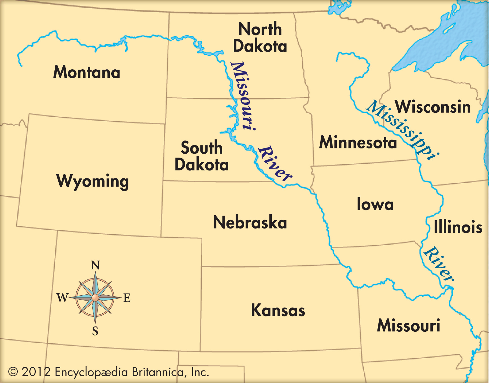 Missouri River | Facts, Map, &amp;amp; History | Britannica intended for Missouri River On Map of USA