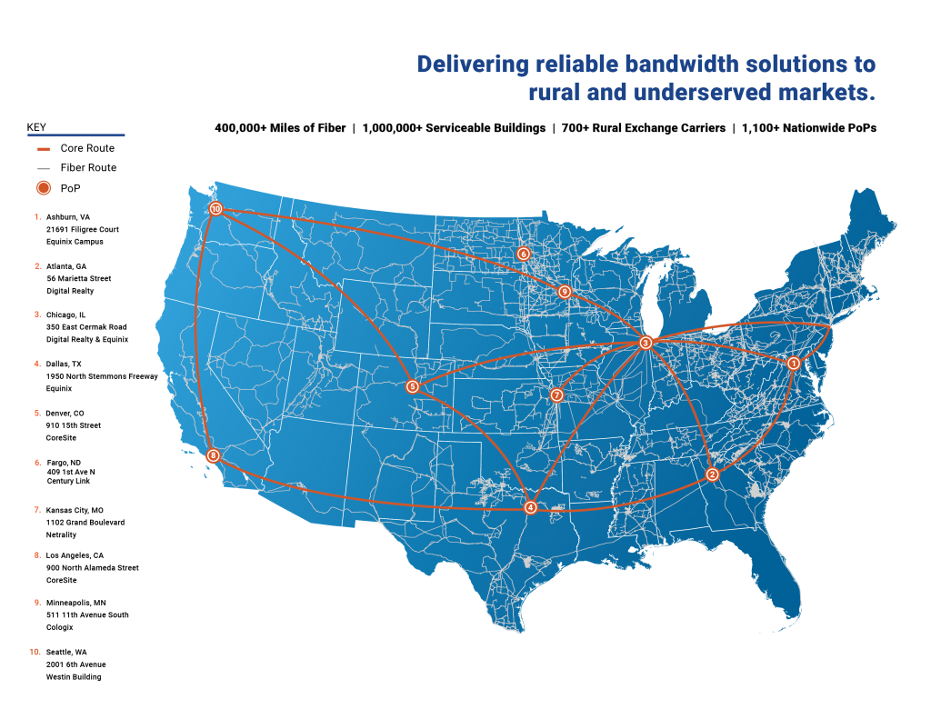National Network Map - Vision Net intended for Map Of Fiber Optic Cables Usa