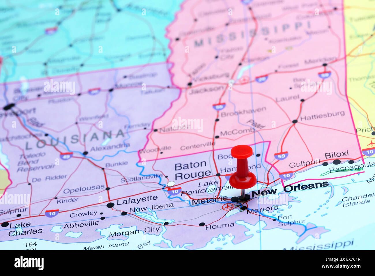 New Orleans On A Map Hi-Res Stock Photography And Images - Alamy with regard to Map of USA Showing New Orleans