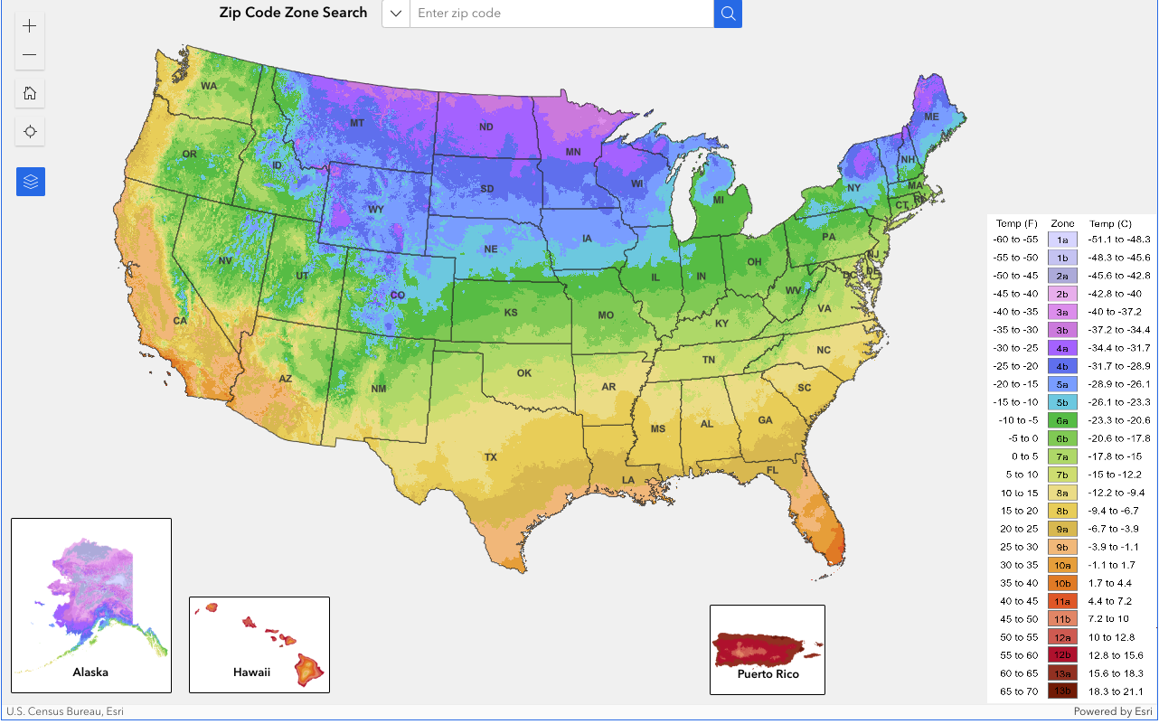 New Plant Hardiness Map, Usedgardeners Nationwide And Based On inside Map Of Plant Zones In Usa