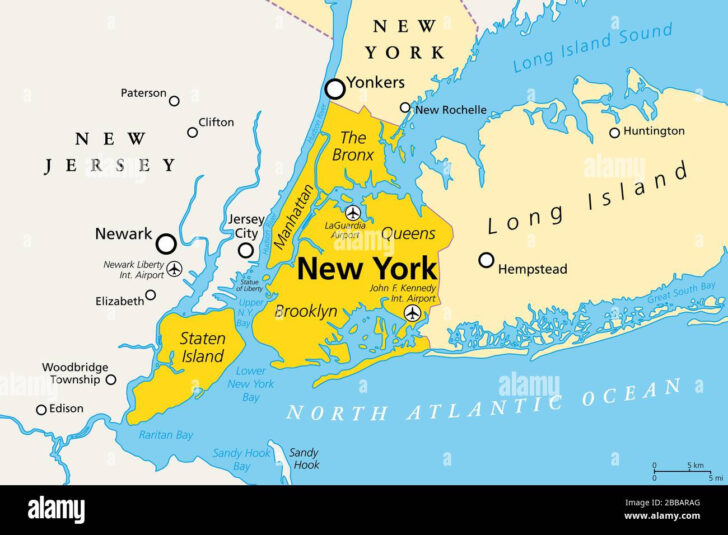 New York City Map of USA