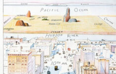 New Yorker Cover From 1976 Accurately Portrays How We View The in New Yorker Cartoon Map of USA