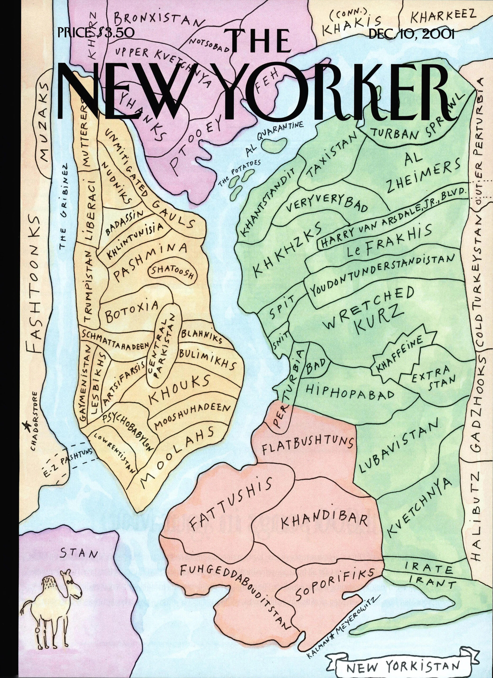 Newyorkistan — Maira Kalman intended for New Yorker Magazine Map Of Usa