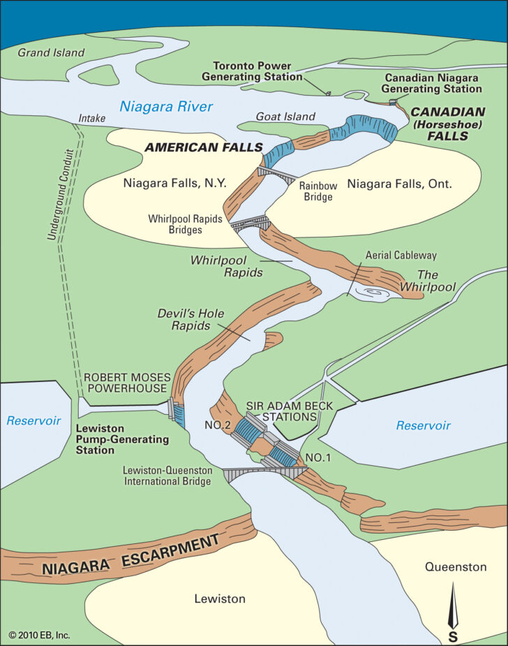 Map of Niagara Falls USA Side Map of Niagara Falls USA Side