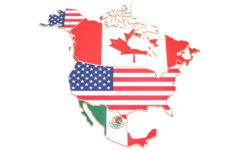 North America Map With Flags Of The Usa, Canada And Mexico. 3D pertaining to Map of Canada and USA and Mexico
