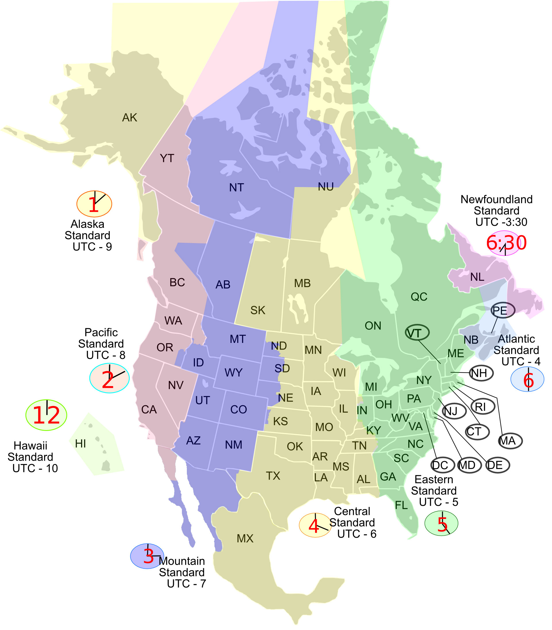 North America Time Zone Map - Gis Geography with Map Of Usa And Canada With Time Zones