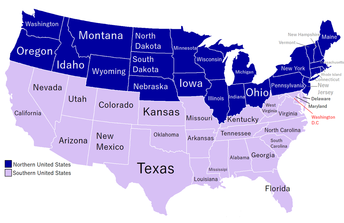 Northern United States - Simple English Wikipedia, The Free pertaining to Map of Northern USA and Southern Canada