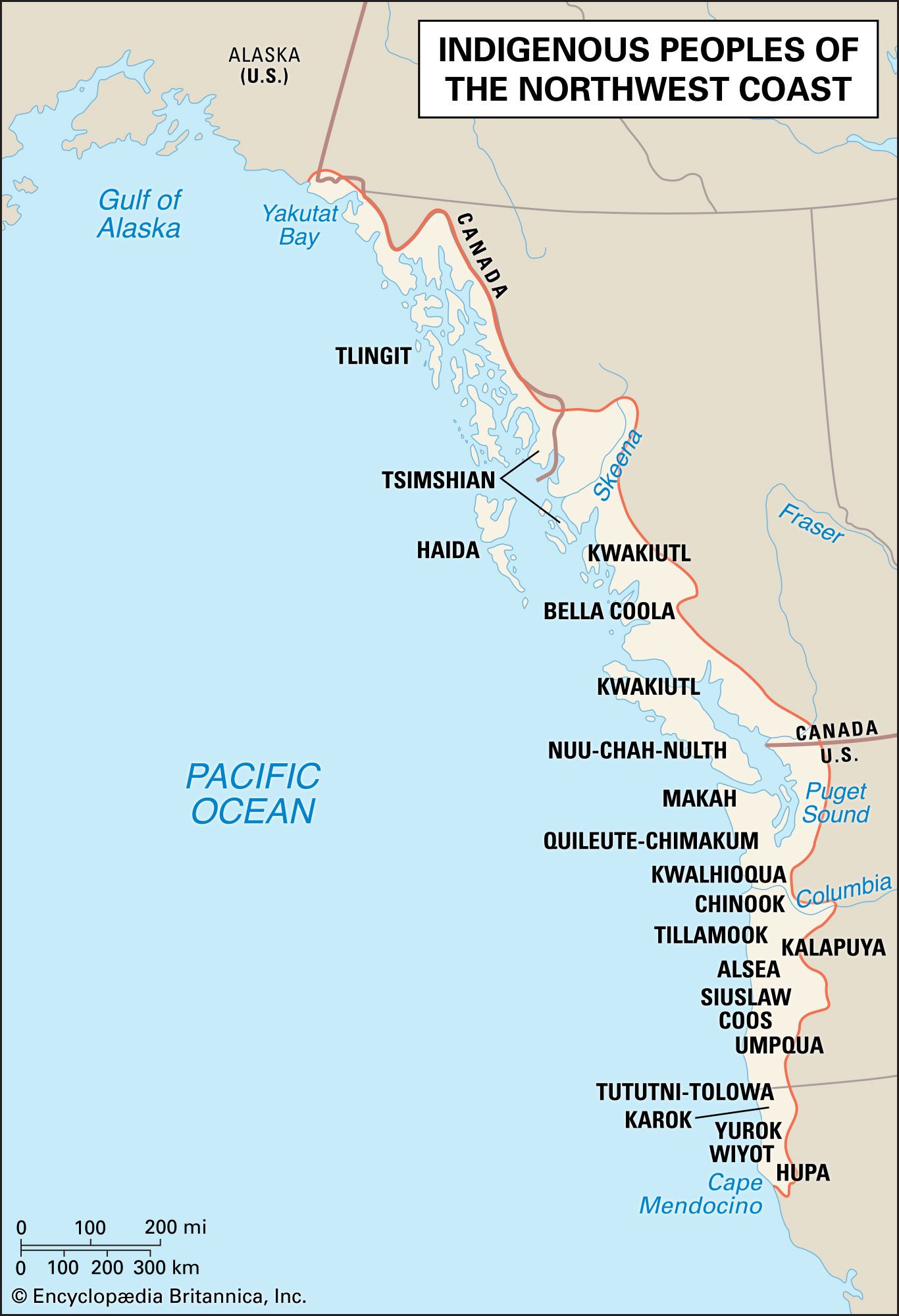Northwest Coast Indian | History, Art, Region, Facts, Religion inside Map Of North West Coast Usa