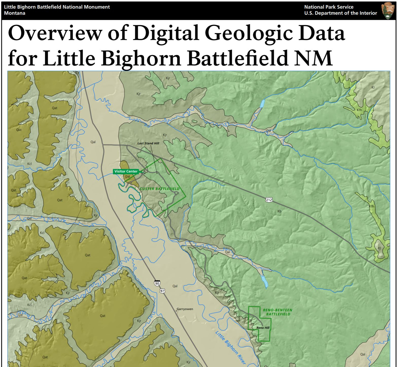 Nps Geodiversity Atlas—Little Bighorn Battlefield National intended for Battle Of Little Bighorn Map Usa