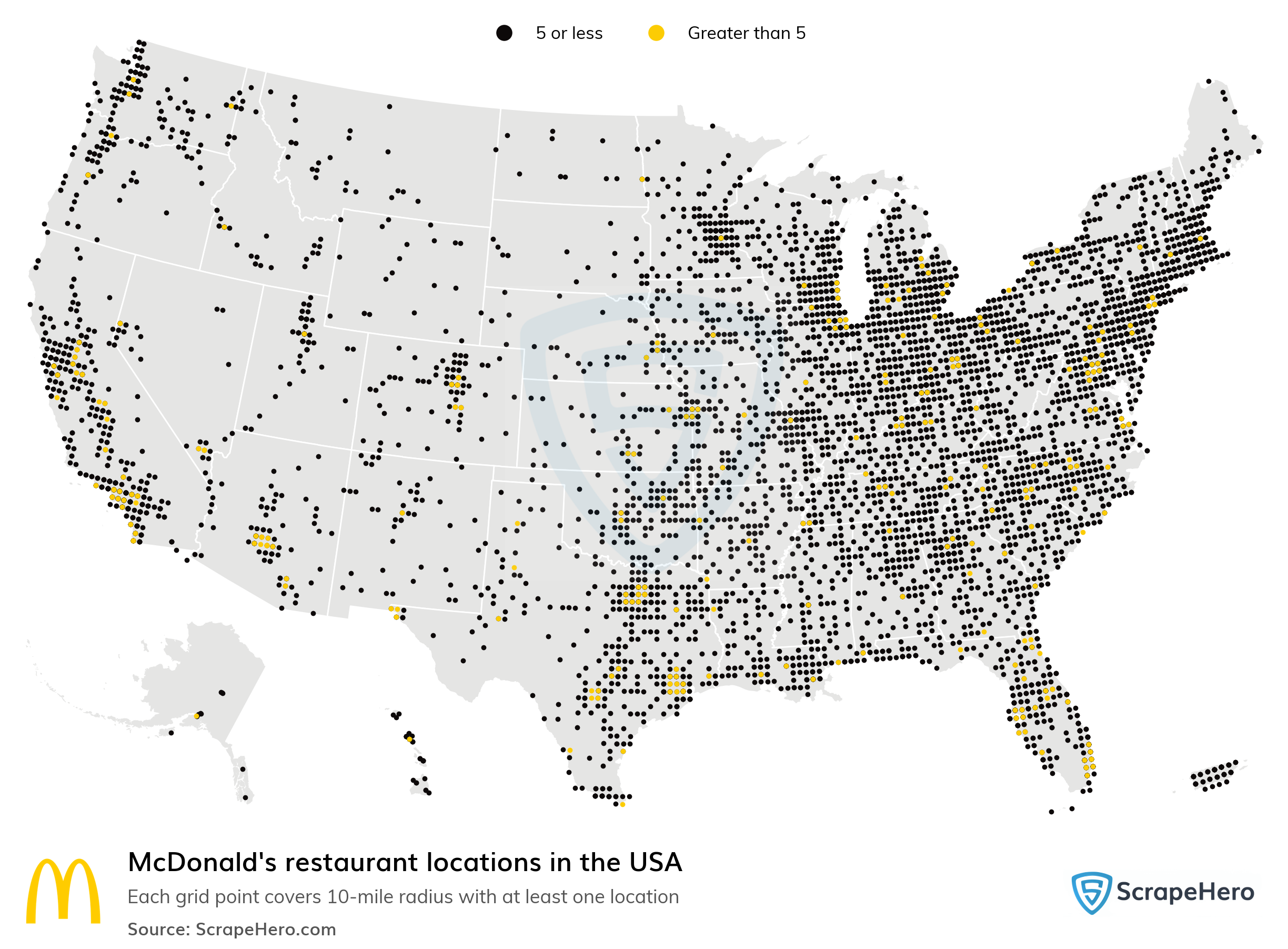 Number Of Mcdonald&amp;#039;S Locations In The Usa In 2025 | Scrapehero pertaining to Map of All Mcdonald&amp;amp;#039;s In USA