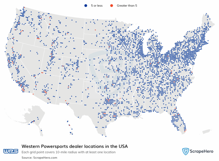 Map of Harley-Davidson Dealers In USA