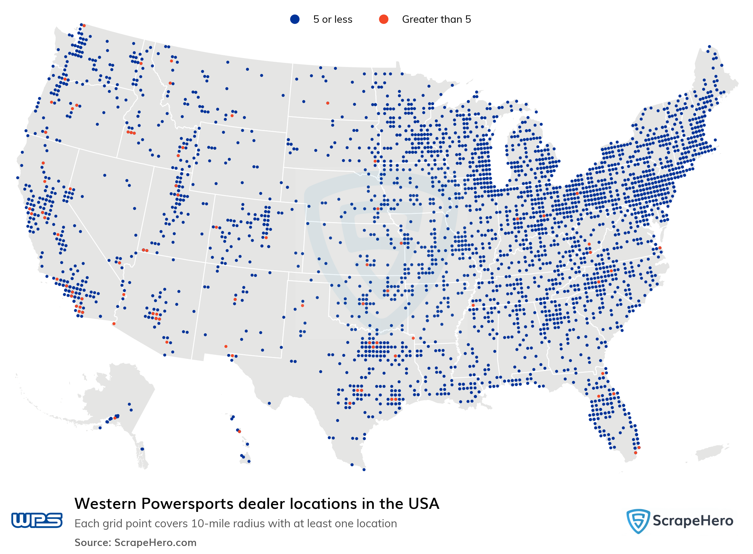 Number Of Western Powersports Locations In The Usa In 2025 in Map of Harley-Davidson Dealers In USA