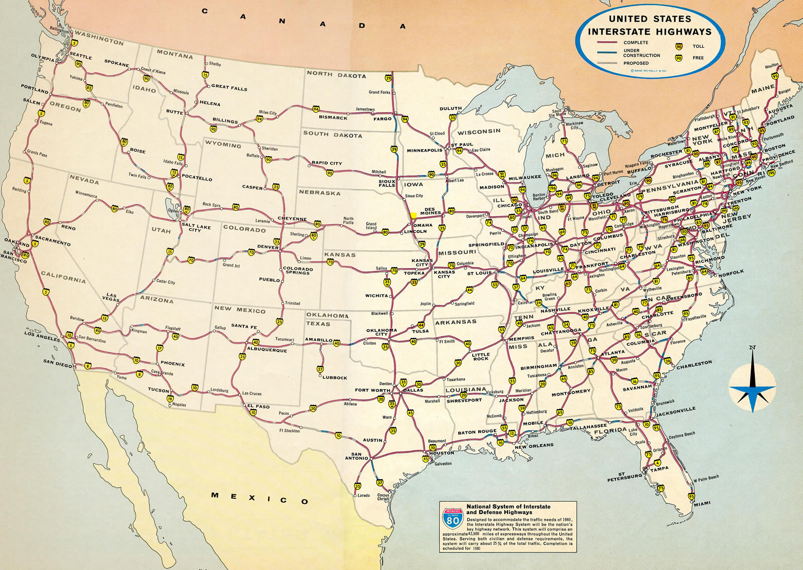 Of Eastern Us Rand Mcnally Usa Interstate Highway Map | Map Google inside Map of Eastern USA with Interstates