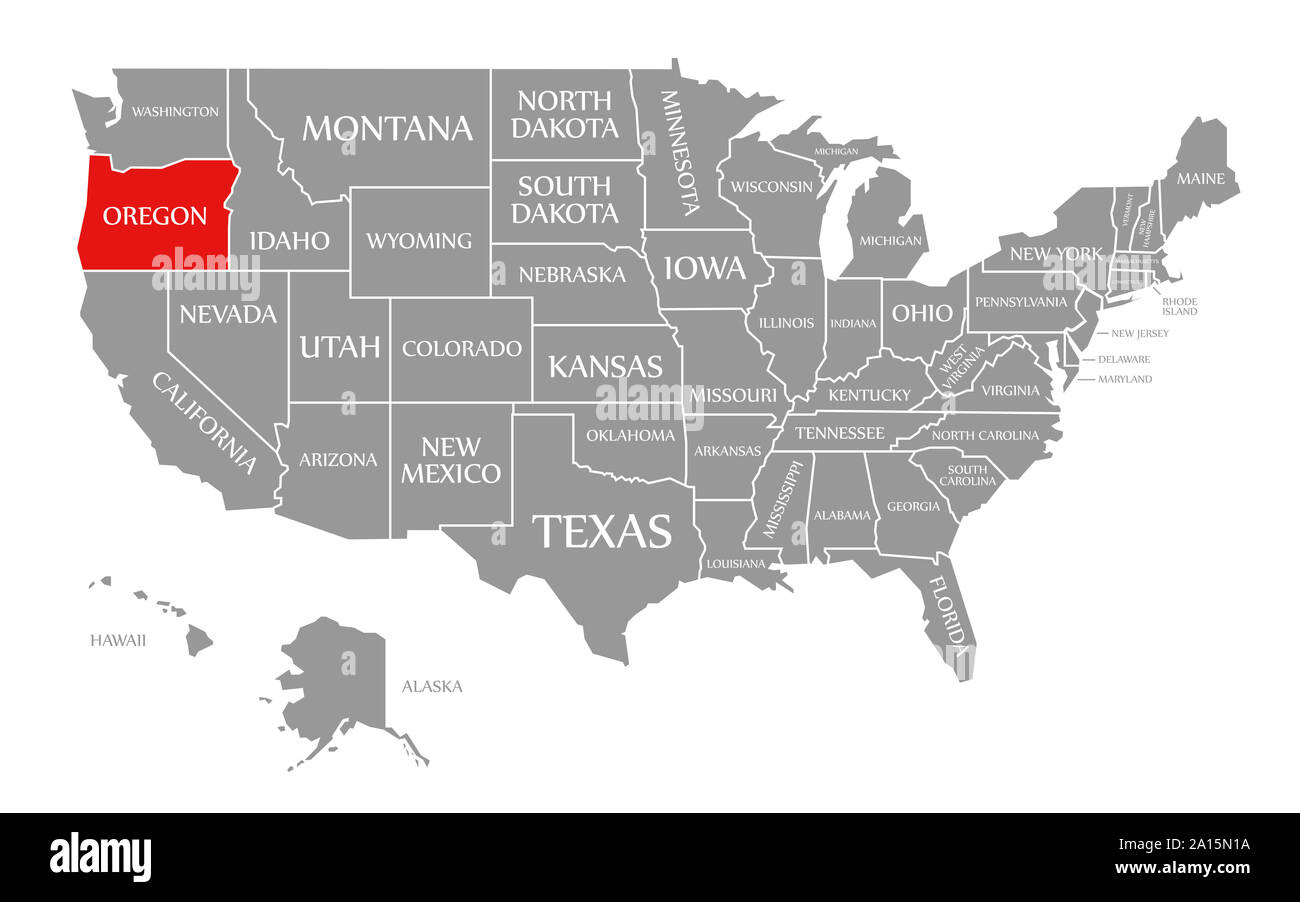 Oregon Map Usa Hi-Res Stock Photography And Images - Alamy with regard to Oregon On A Map Of Usa