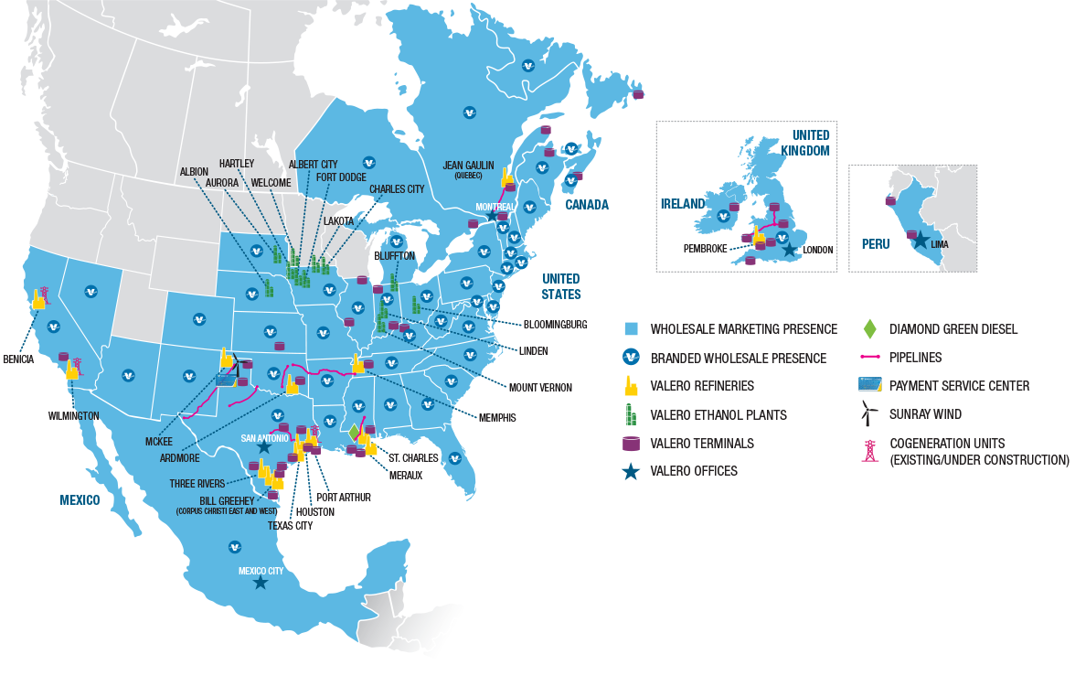 Our Locations pertaining to Map Of Oil Refineries In Usa