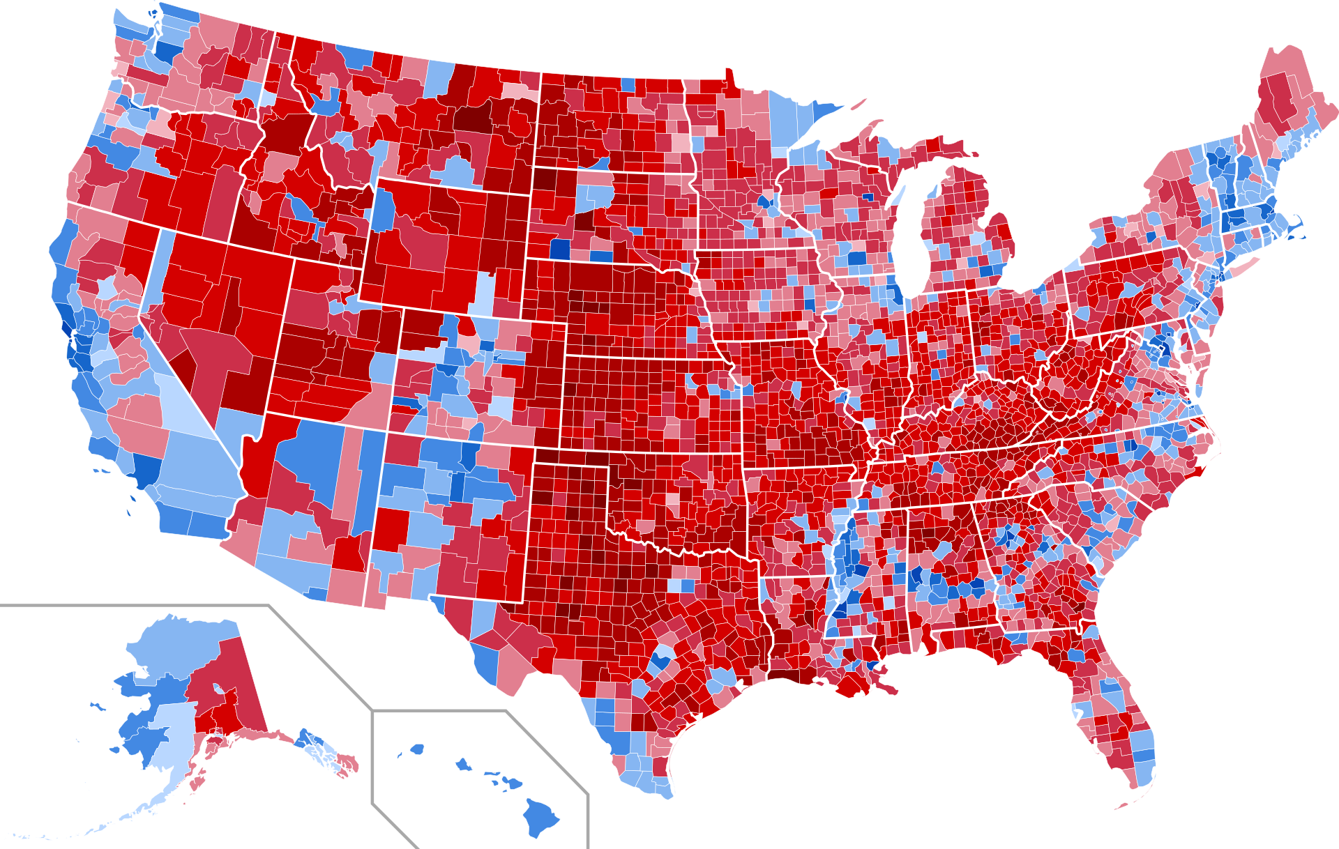 Our Maps Shouldn&amp;#039;T Lie About Our Votes | Sightline Institute for Blue and Red Map of USA