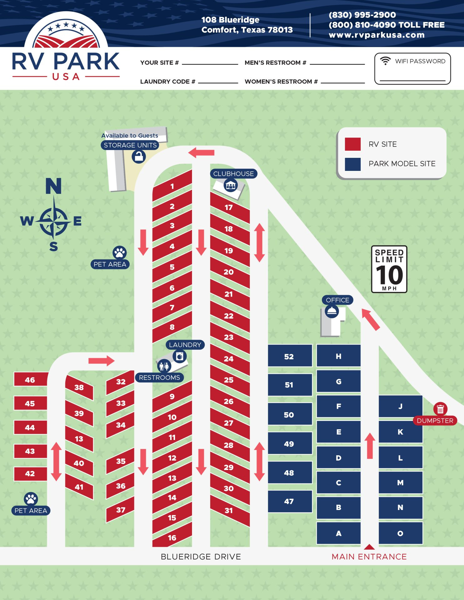 Park Map Of Rv Park Usa | Hill Country Rv Resort In Comfort, Tx with regard to Map of Rv Parks In USA