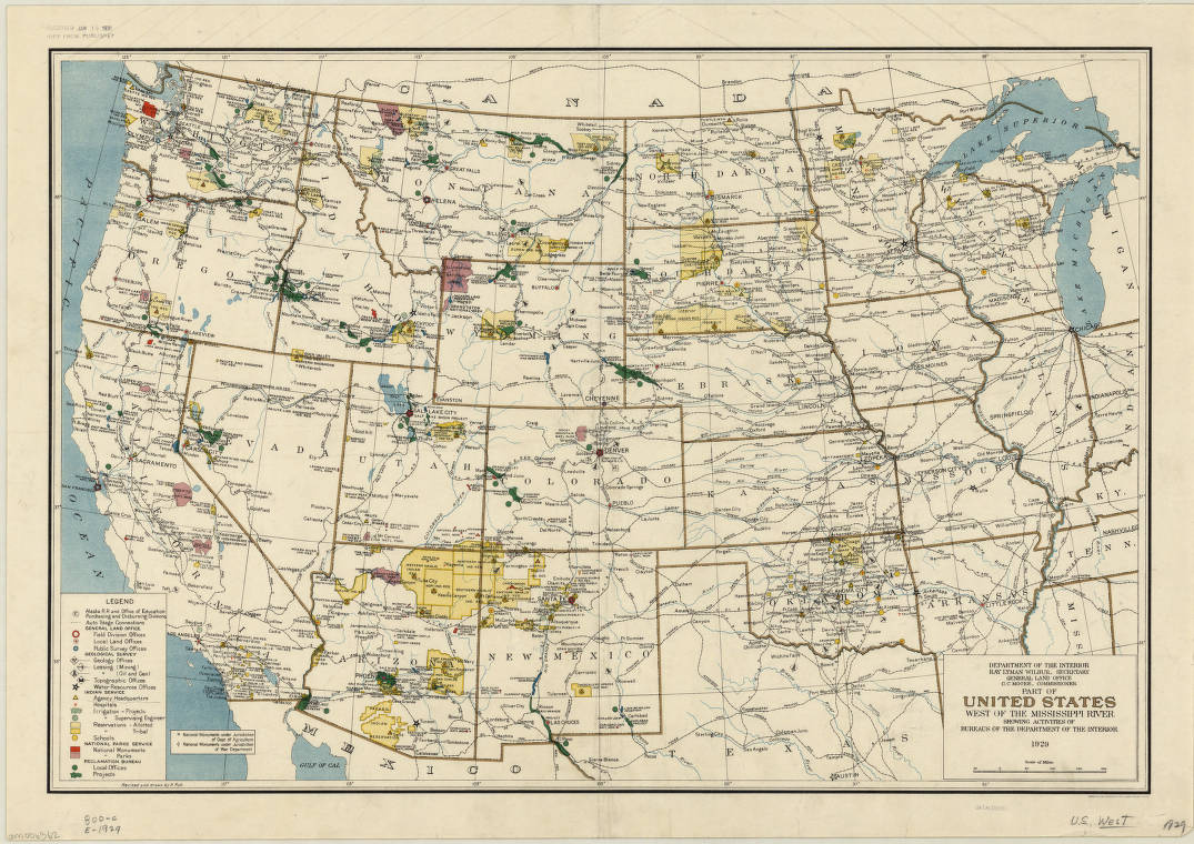 Part Of United States West Of The Mississippi River : Showing intended for Map of USA West of Mississippi River