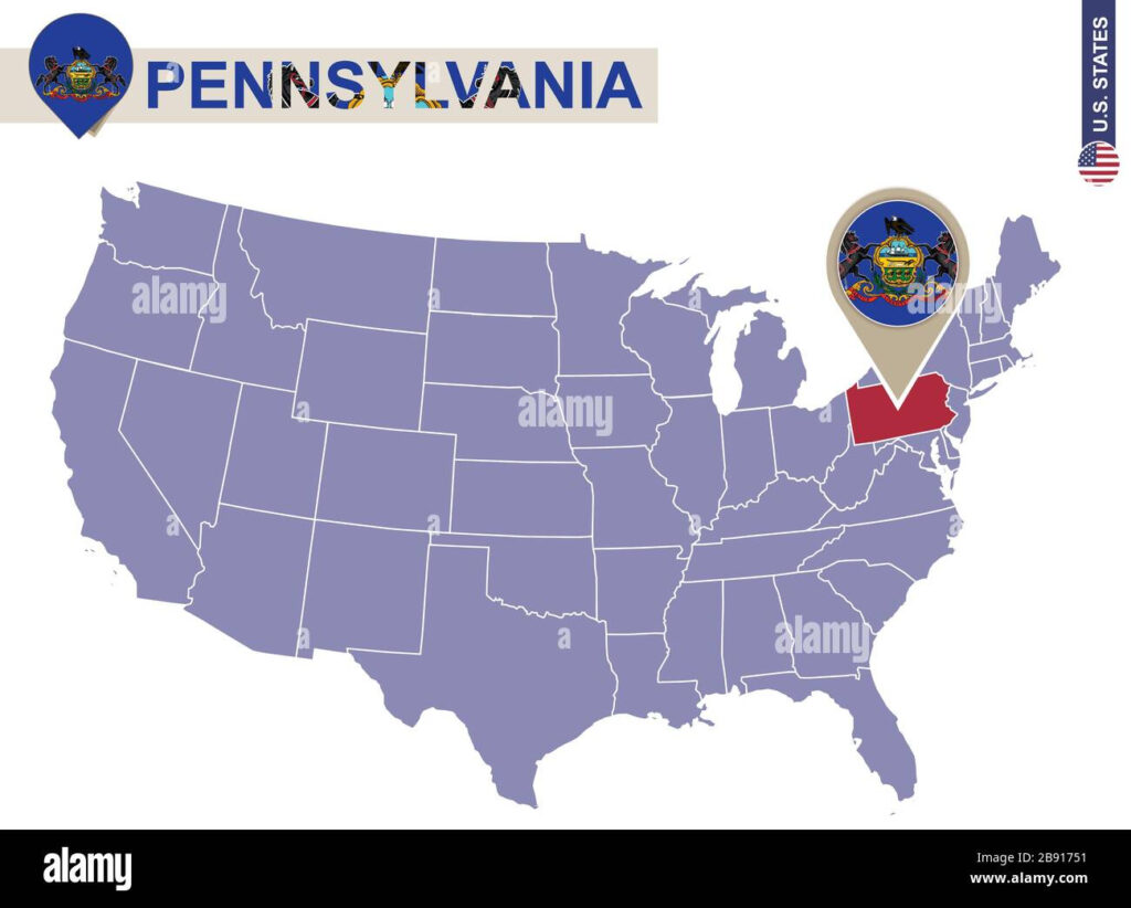 Philadelphia On the Map of USA