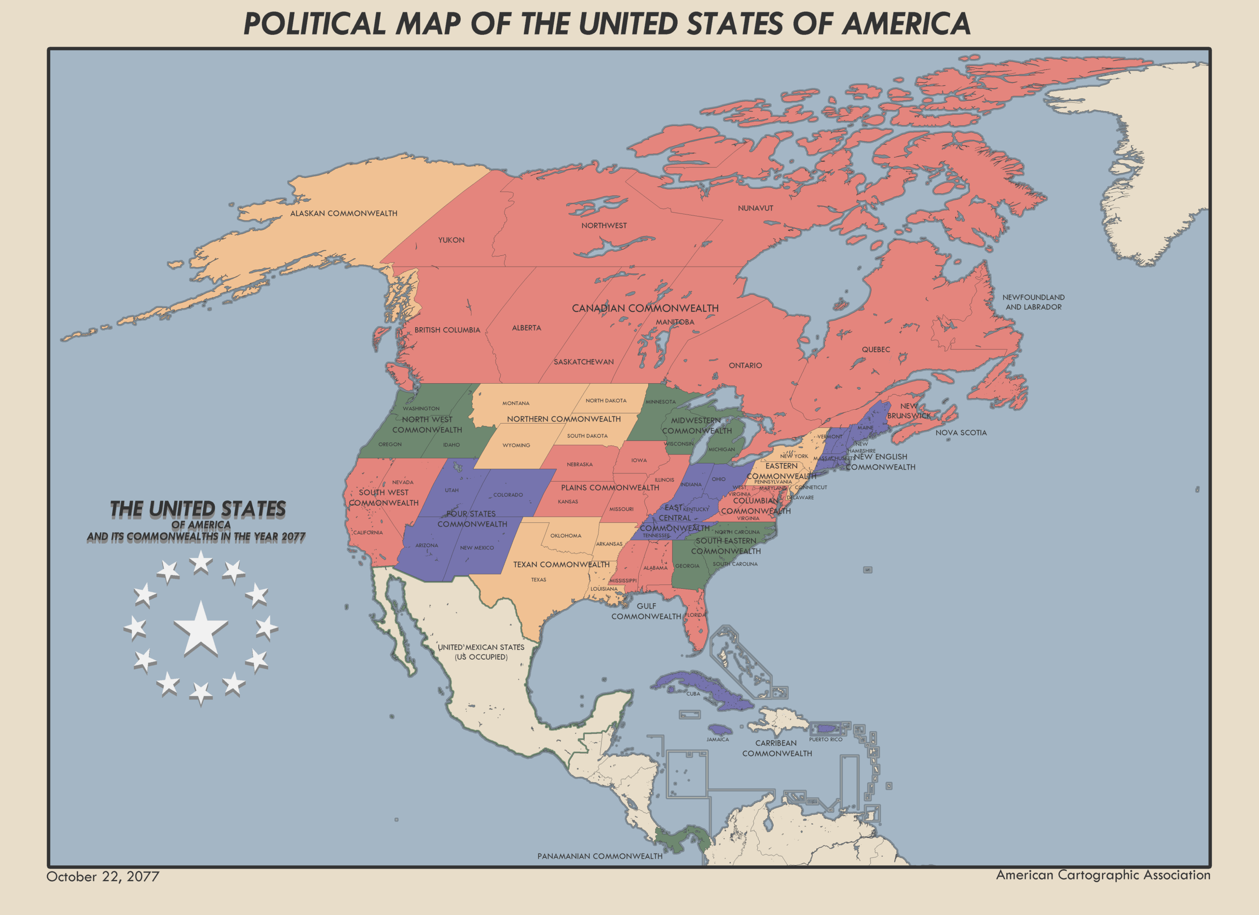 Political Map Of The United States (Fallout Universe) : R with Fallout Map Of Usa Post War