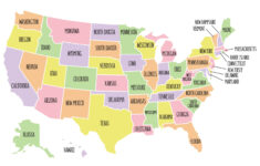 Political Map Of Usa (Colored State Map) | Mappr with Map Of The Usa With States