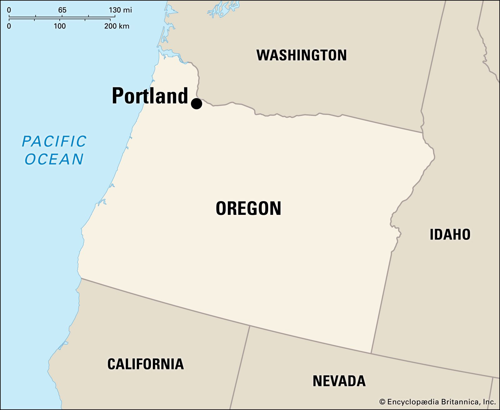 Portland | History, Description, Map, &amp;amp; Facts | Britannica inside Portland Oregon On Map of USA