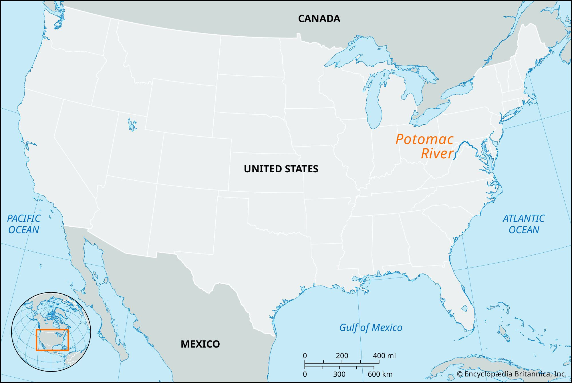 Potomac River | Maryland, Virginia, Washington Dc, &amp;amp; Map | Britannica regarding Potomac River On Map Of Usa