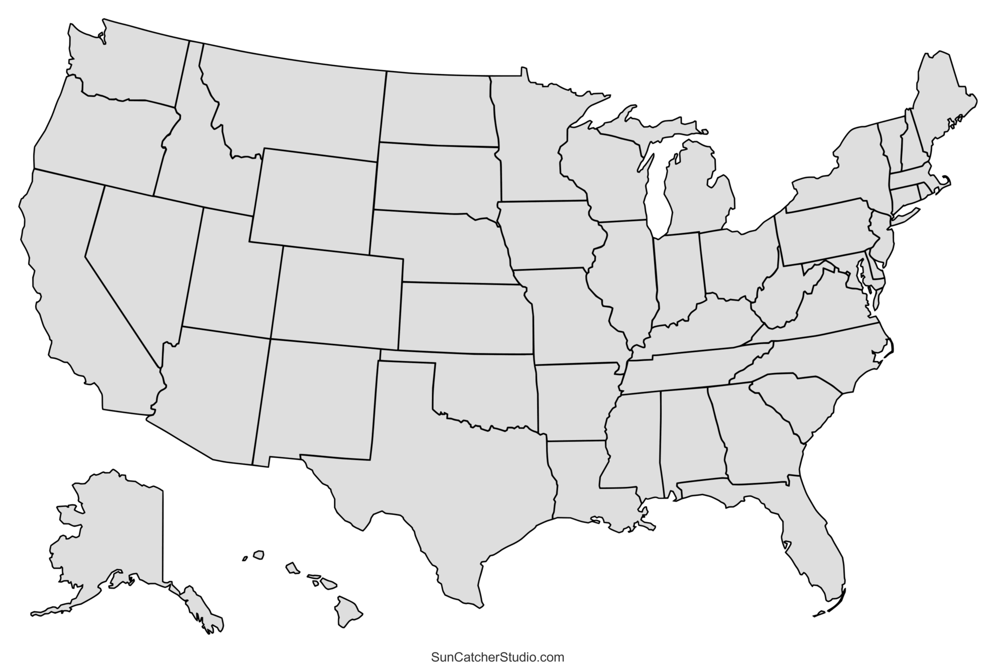 Printable Us Maps With States (Usa, United States, America) – Free in Blank Map Of Usa To Fill In Online