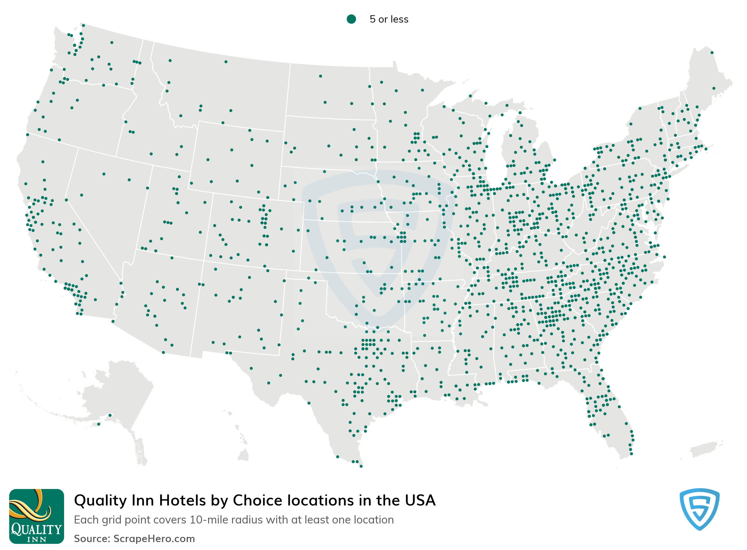 Quality Inn Hotelschoice Locations In The Usa regarding Map Of Choice Hotels In Usa