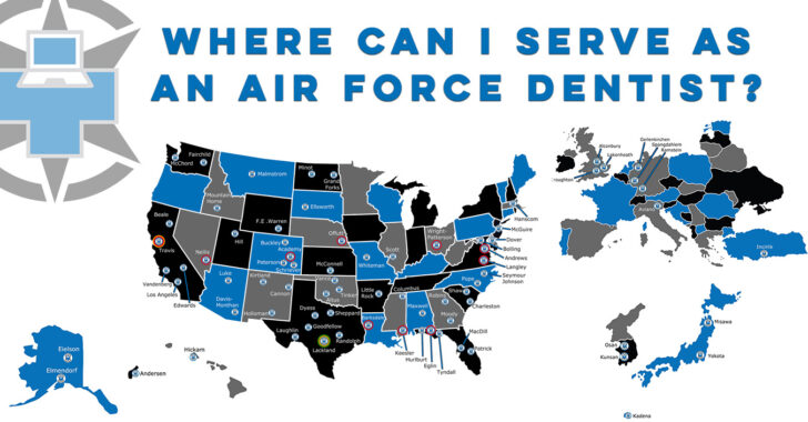 Map of Us Air Force Bases In USA