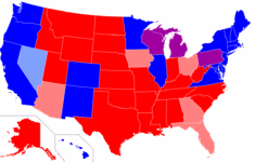 Red States And Blue States – Wikipedia in Map of USA By Political Party