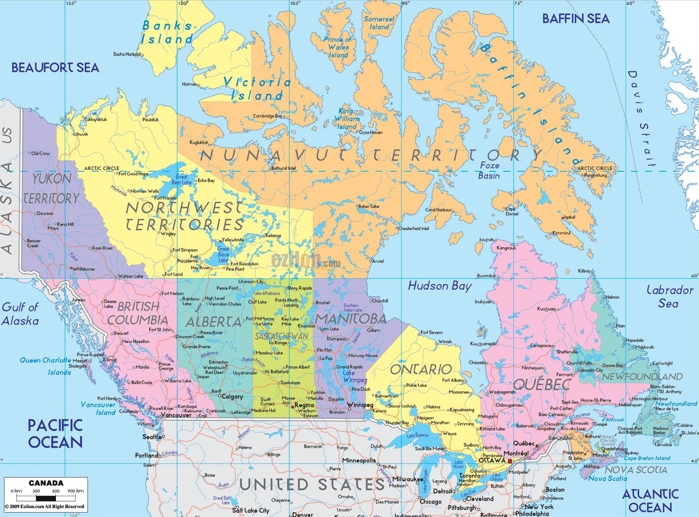Road Map Of Eastern Canada - Map Of Canada Eastern Road Map intended for Road Map of Eastern USA and Canada