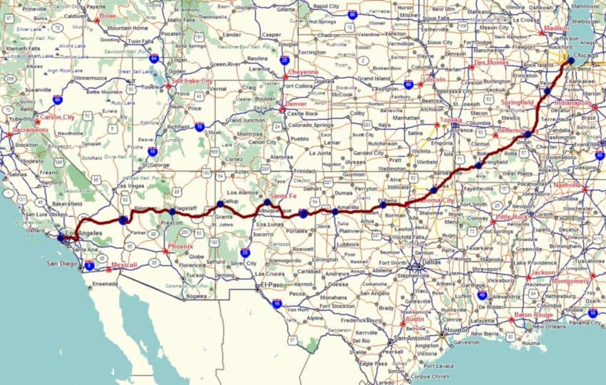 Route 66 Americana Road Trip With Maps, Tips, And Photos - Hubpages with regard to Free Map Of Route 66 Usa