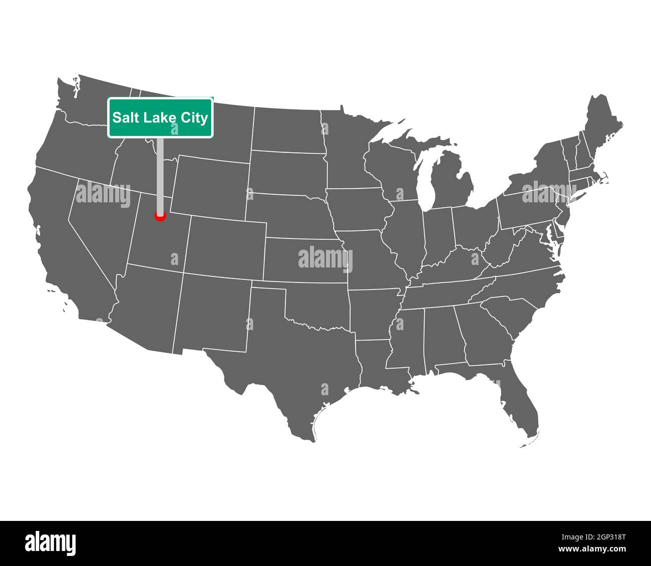 Salt Lake City City Limit Sign And Map Of Usa Stock Photo - Alamy inside Where Is Salt Lake City On The Map Of Usa