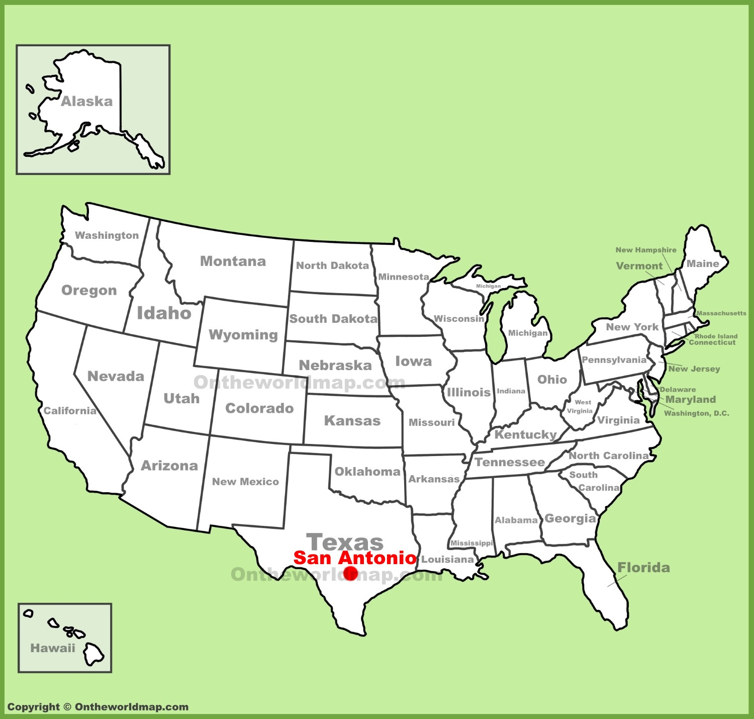 San Antonio Location On The U.s. Map - Ontheworldmap within San Antonio Texas On Map of USA